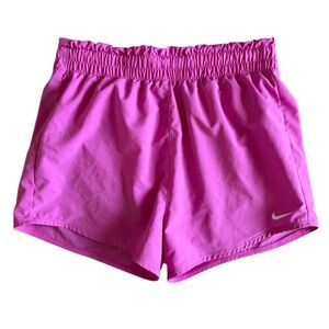 New Nike Dri-FIT Athletic Running Shorts Built In Liner Summer Pink Girls Large